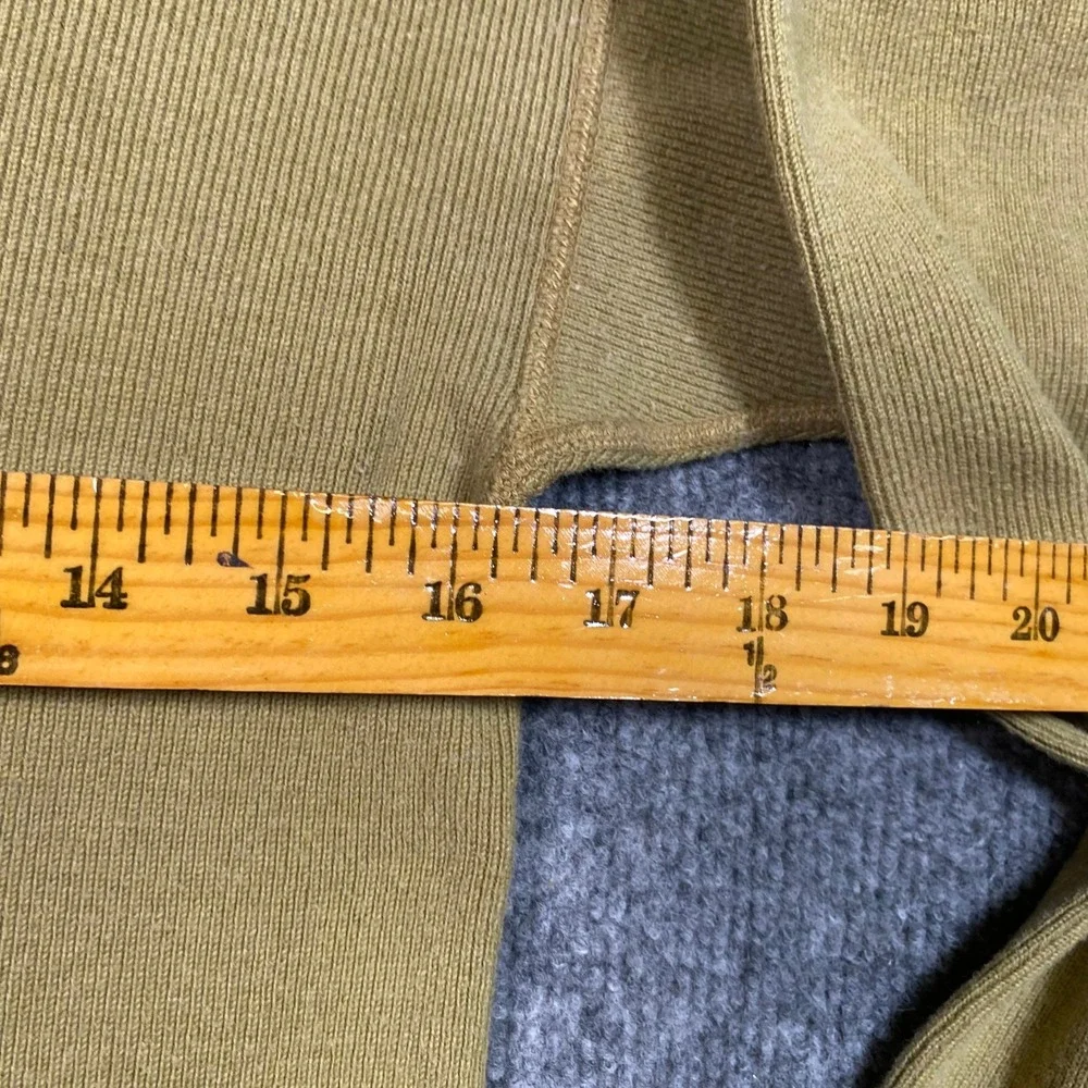 Vintage 1950 Military Wool Blend Thermal Undershirt Size 38‎ Olive Drab